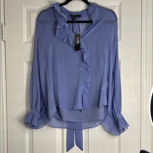 White House Black Market Ruffle Blouse